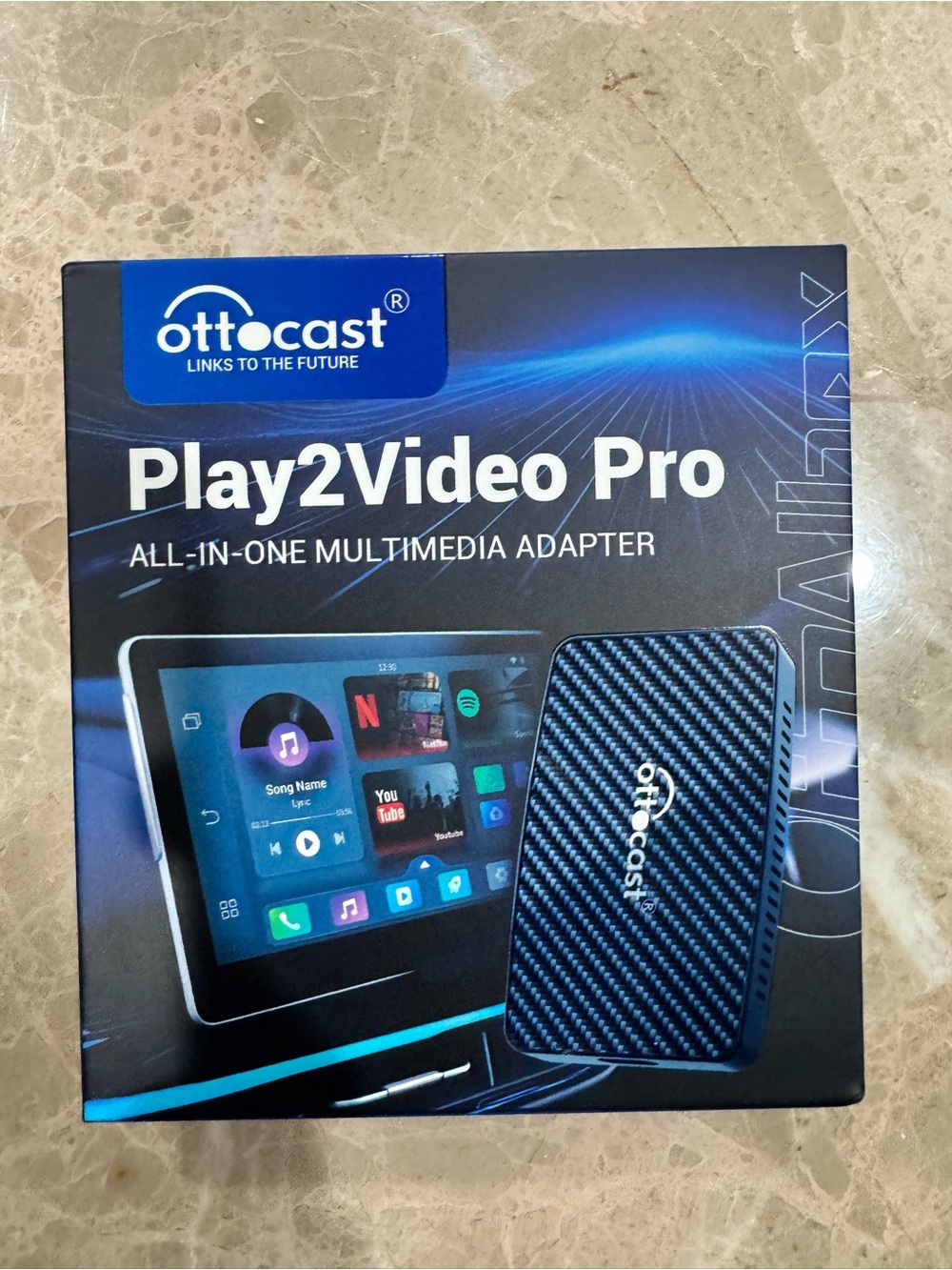 Ottocast Play2Video Pro Wireless CarPlay Android Auto Adapter AI Box Brand New